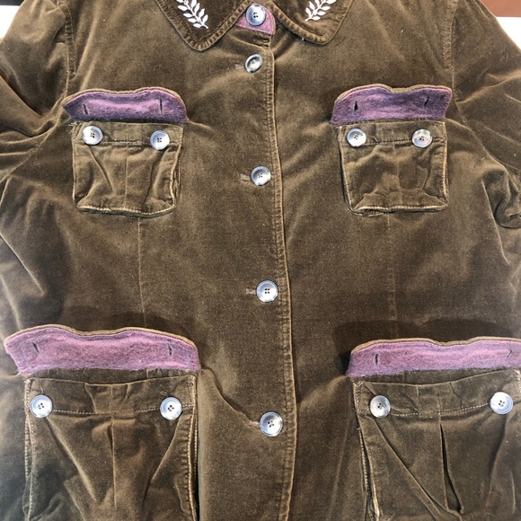 Handmade jacket FREYA VIKING WARRIOR QUEEN womens M upcycled wearable art PTP 22 - Picture 7 of 13